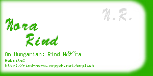 nora rind business card